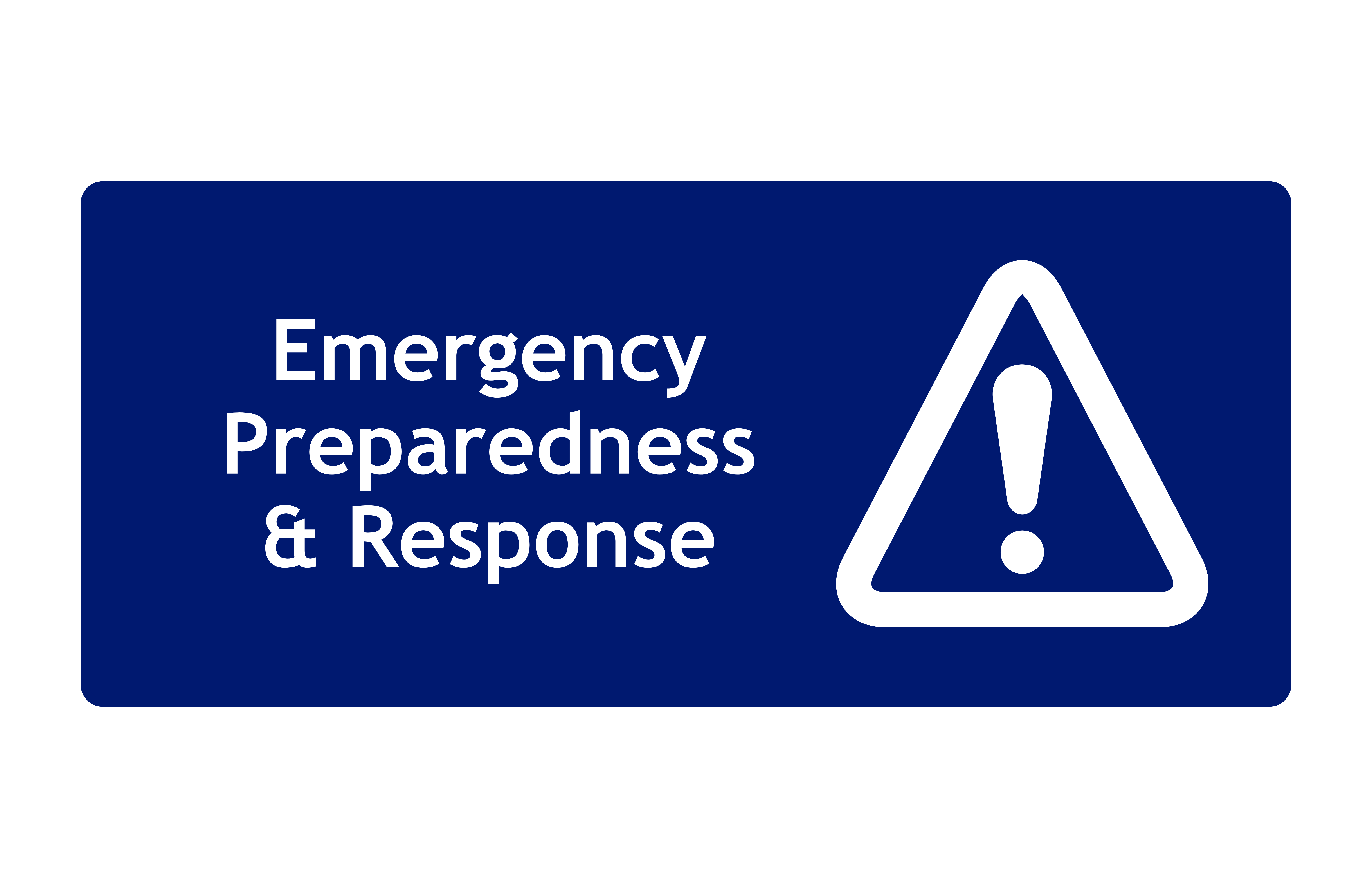 Icon of a triangle with an exclamation point in the center indicating the emergency preparedness and response foundational capability