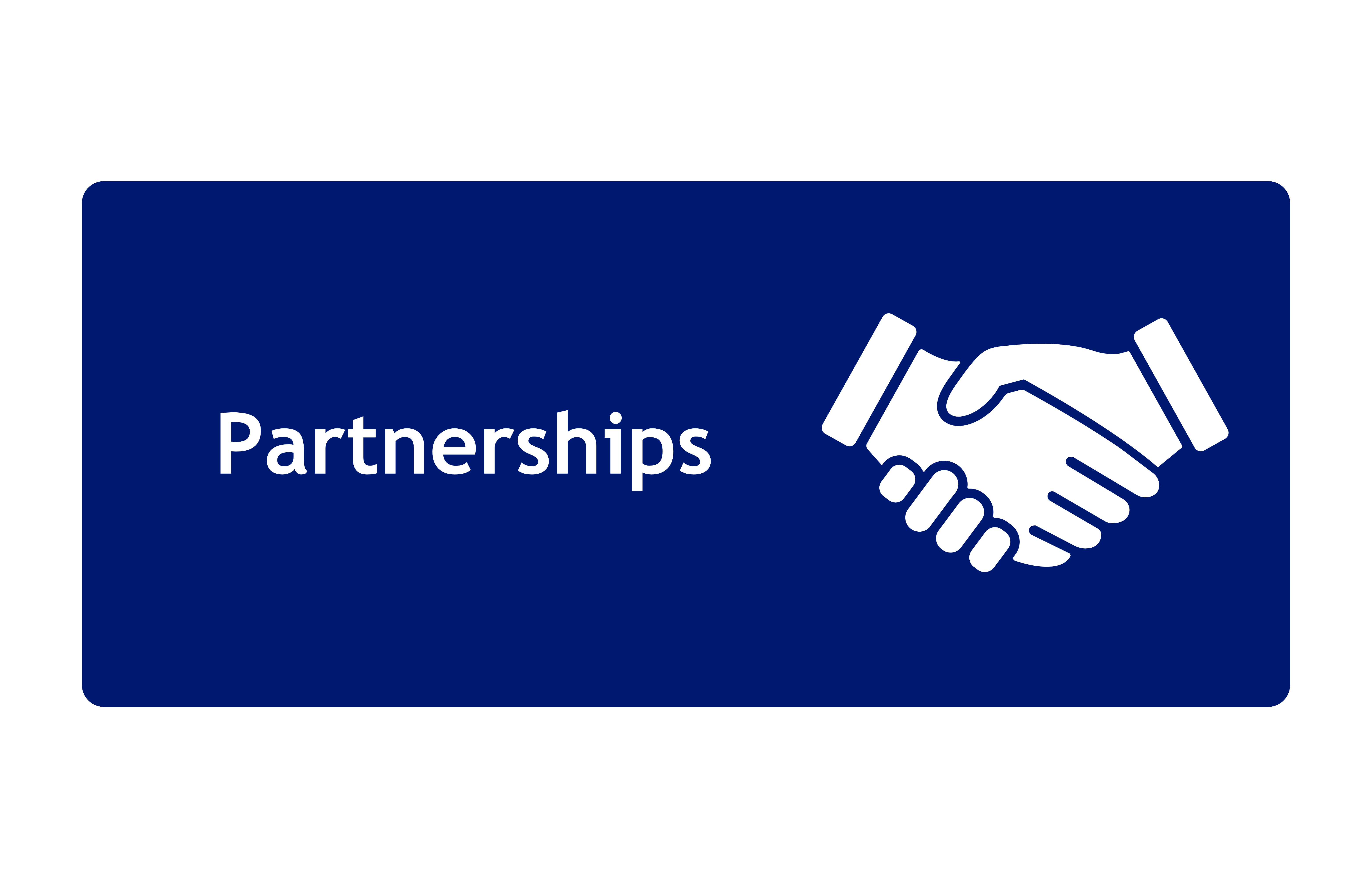 Icon of a handshake indicating the partnerships foundational capability