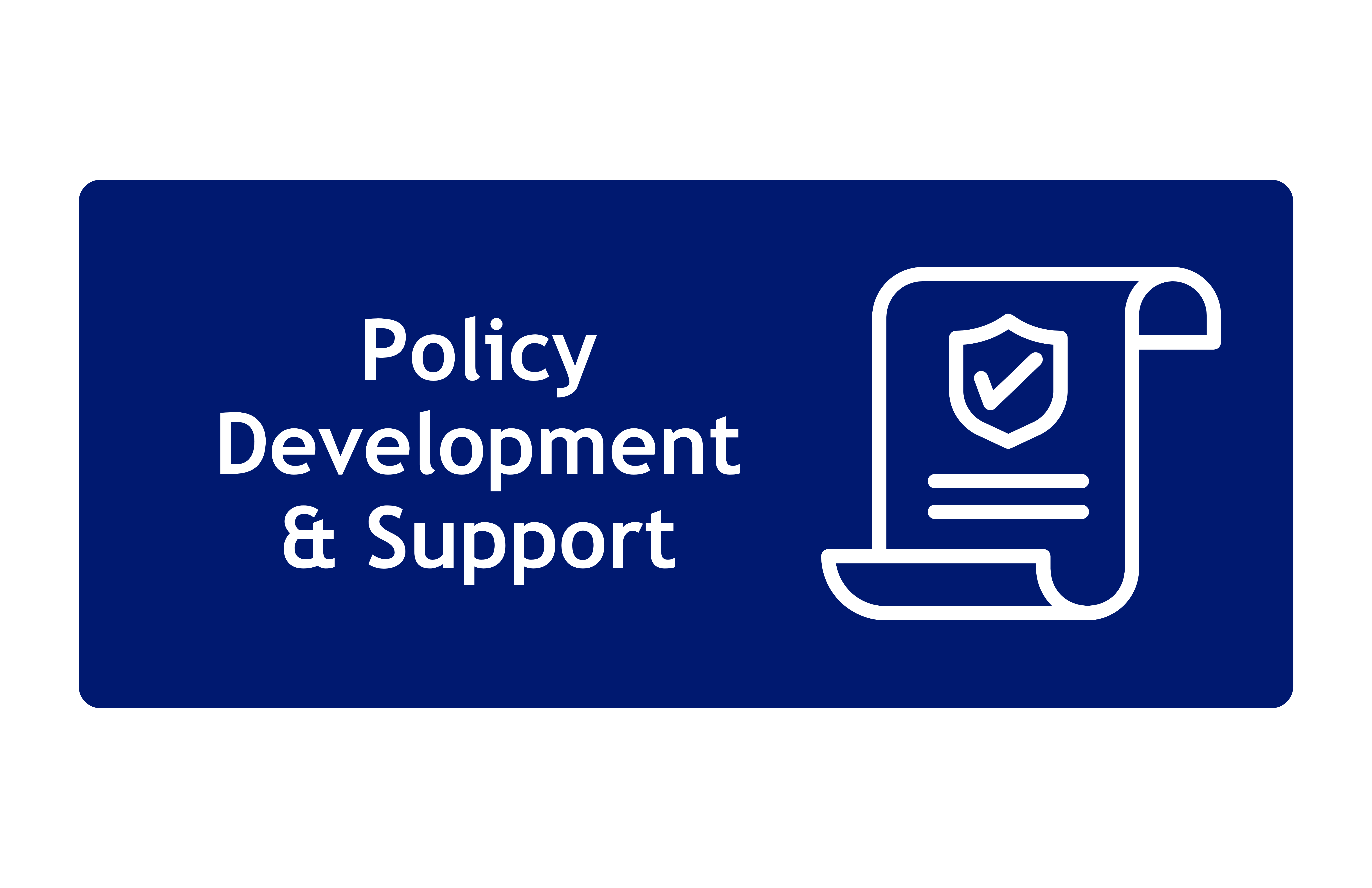 Icon of a legal document indicating the policy development and support foundational capability